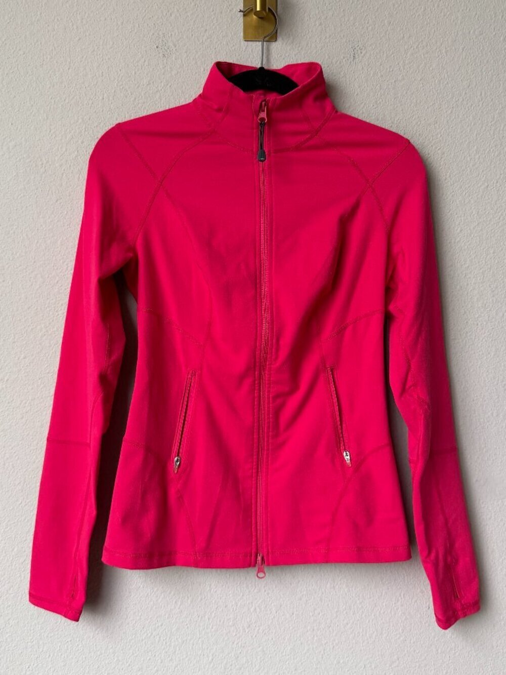 Zella Red Pink Full Zip Performance Jacket Size XS